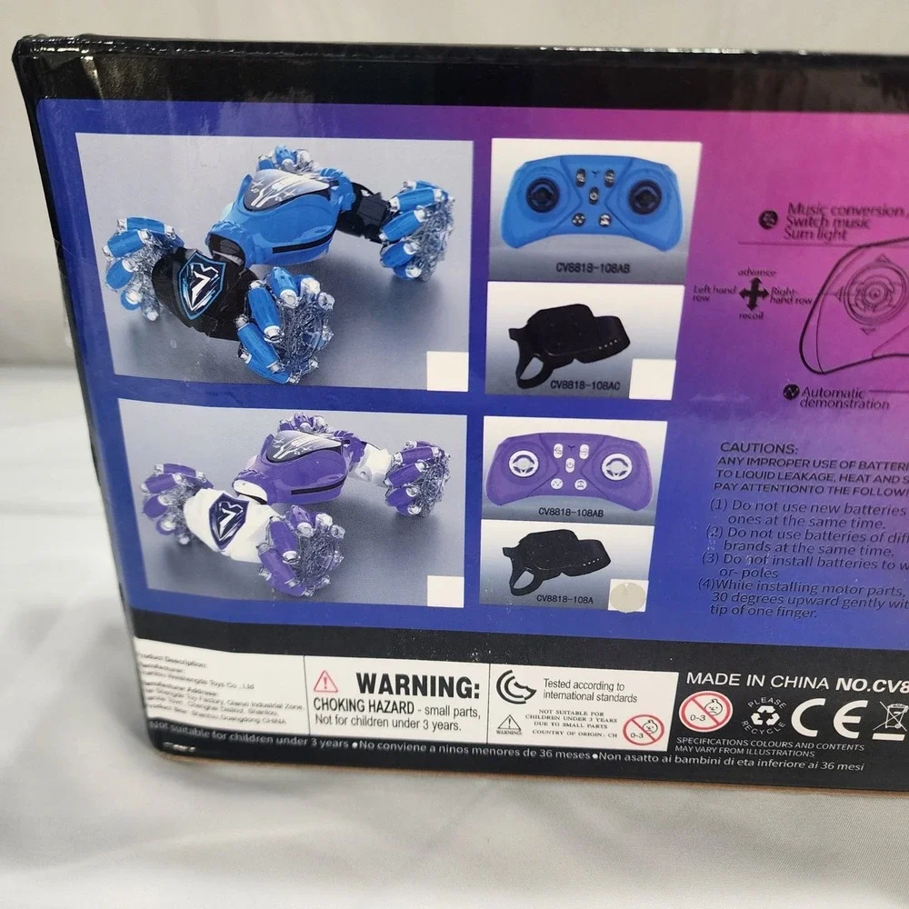 Climbing Stunt Car 108A 2.4GHz RC Gesture Sensing Remote Control Toy Blue